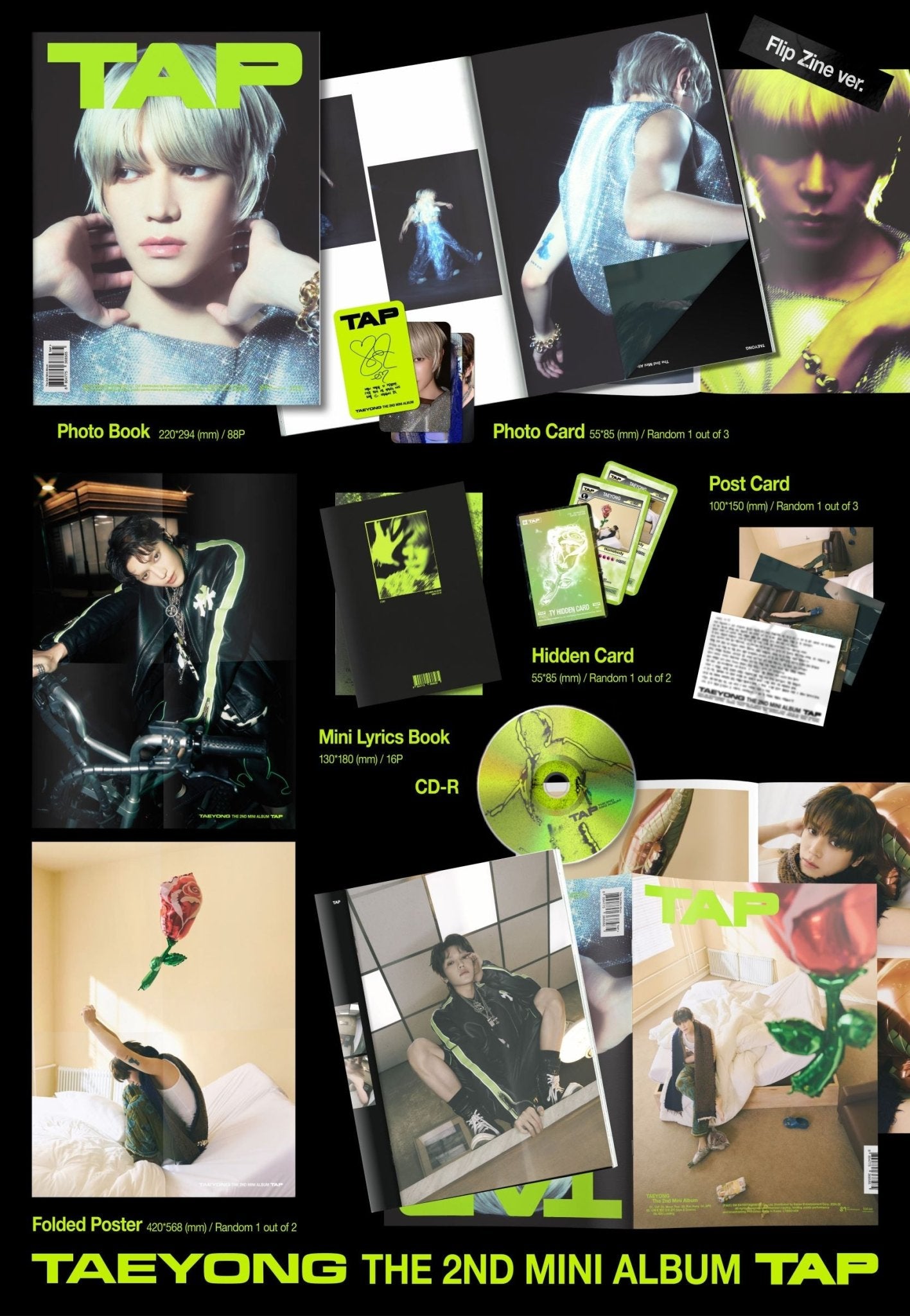 TAEYONG (NCT) 2nd Mini Album TAP (Flip Zine Version) – album ( / / ) | HobiEgo