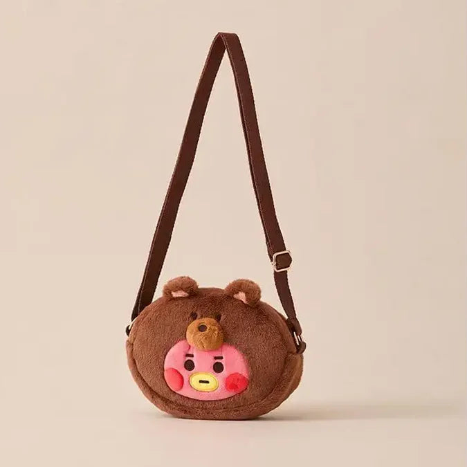 BT21 BABY Fluffy Face Doll Crossbody Bag
