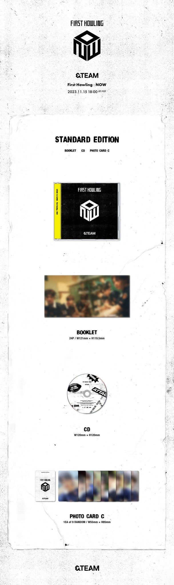 &TEAM 1st Album First Howling: NOW (Standard Edition) – album ( / / ) | HobiEgo