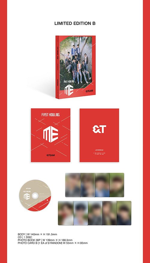 &TEAM First Howling : ME Limited Edition/ Type B – album ( / / ) | HobiEgo