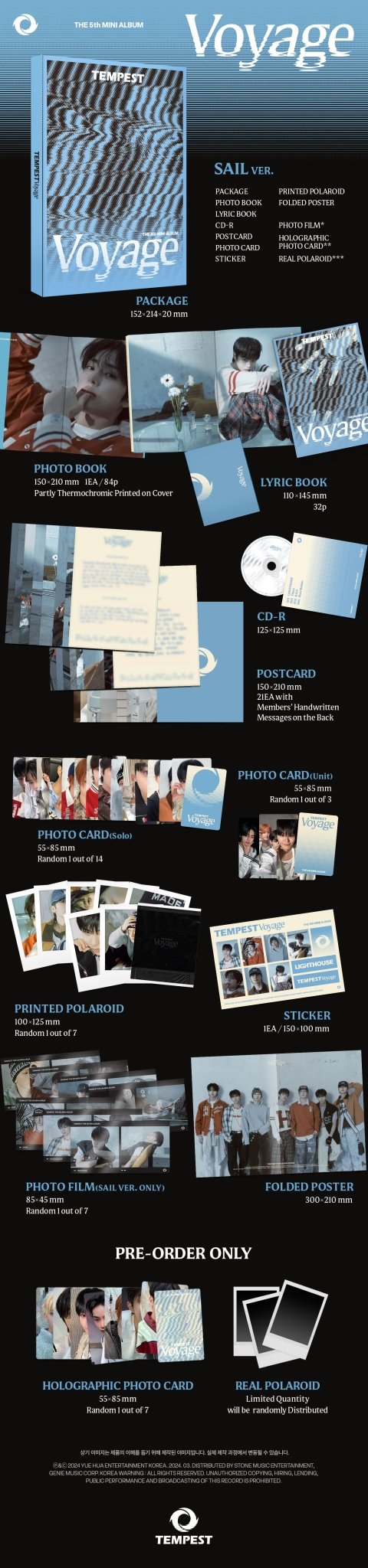 TEMPEST 5th Mini Album TEMPEST Voyage – album (SAIL (BLUE) / / ) | HobiEgo