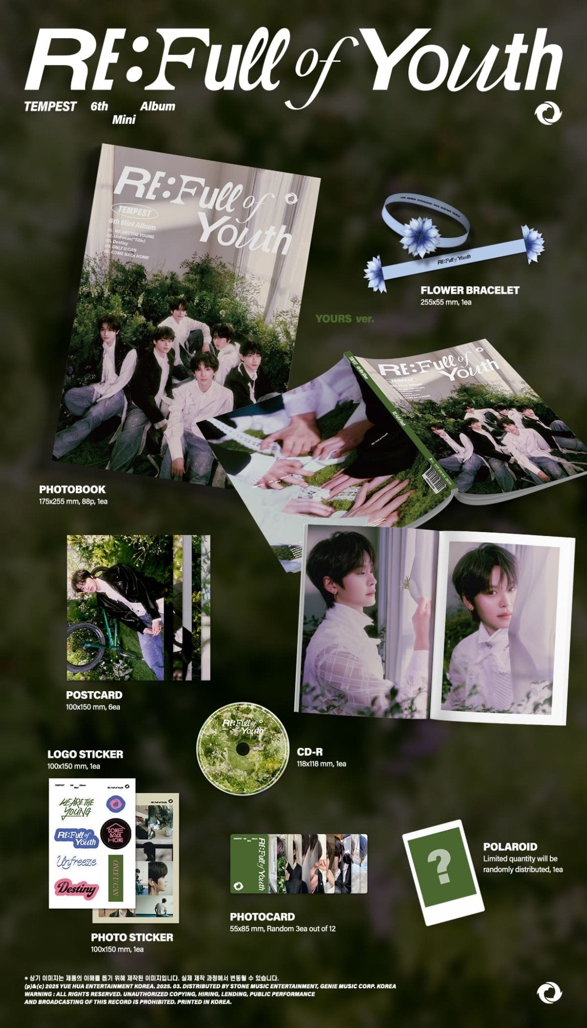TEMPEST 6th Mini Album RE : Full of Youth – album (MY (PINK) / / ) | HobiEgo