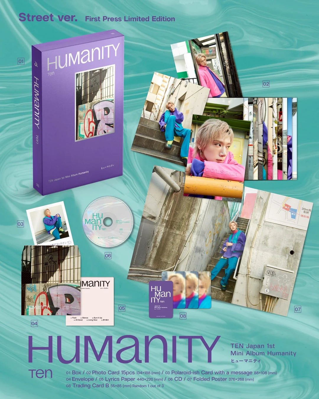 TEN Japan 1st Mini Album Humanity (Street Version) – album ( / / ) | HobiEgo
