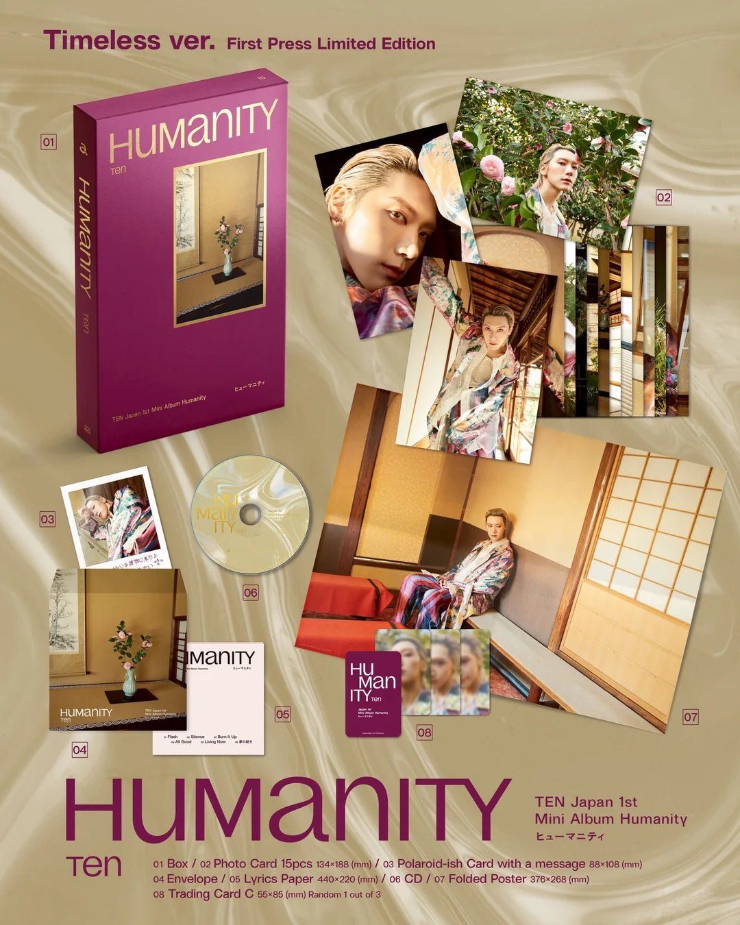 TEN Japan 1st Mini Album Humanity (Timeless Version) – album ( / / ) | HobiEgo