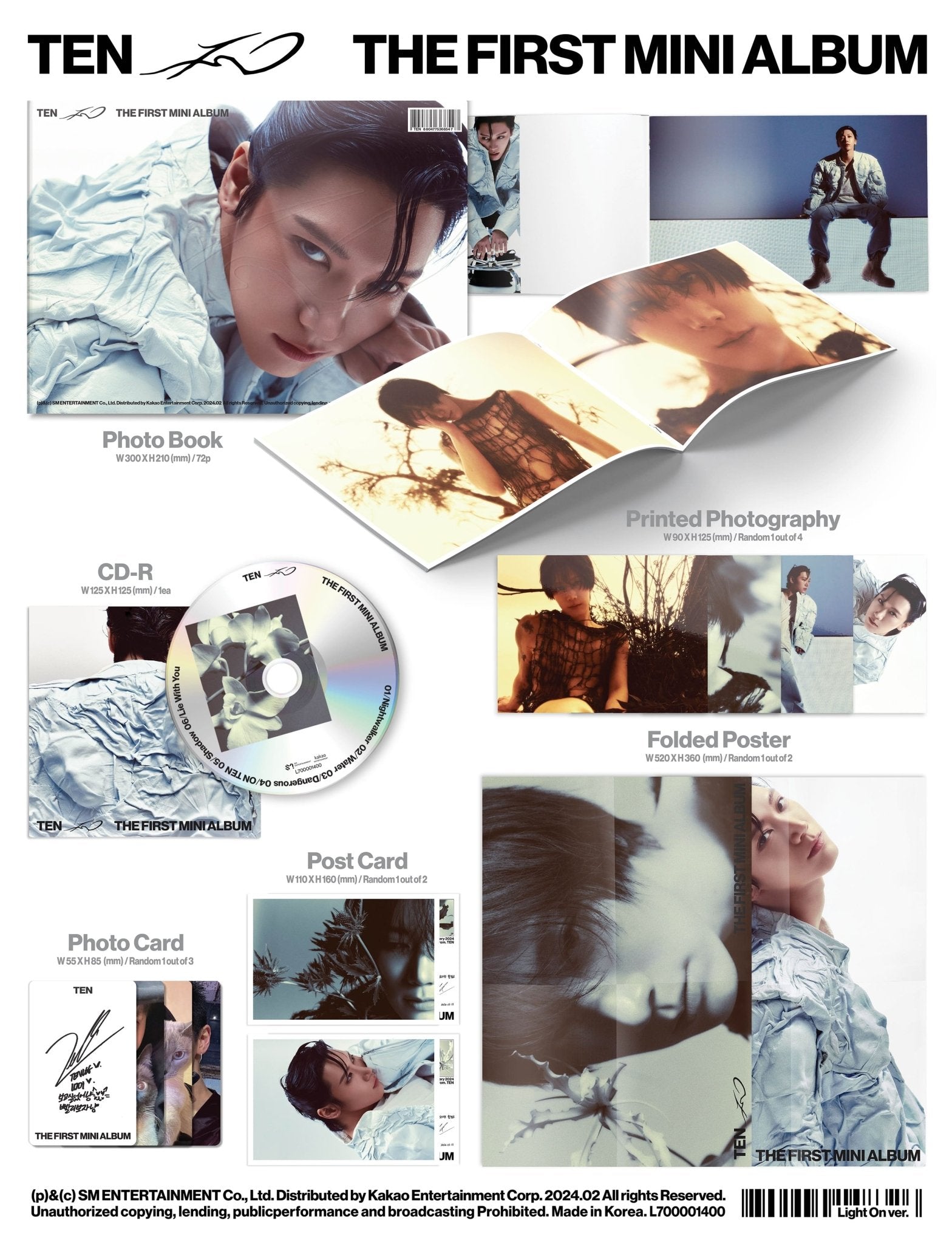 TEN (WayV) 1st Mini Album TEN (Light On Version) – album ( / / ) | HobiEgo