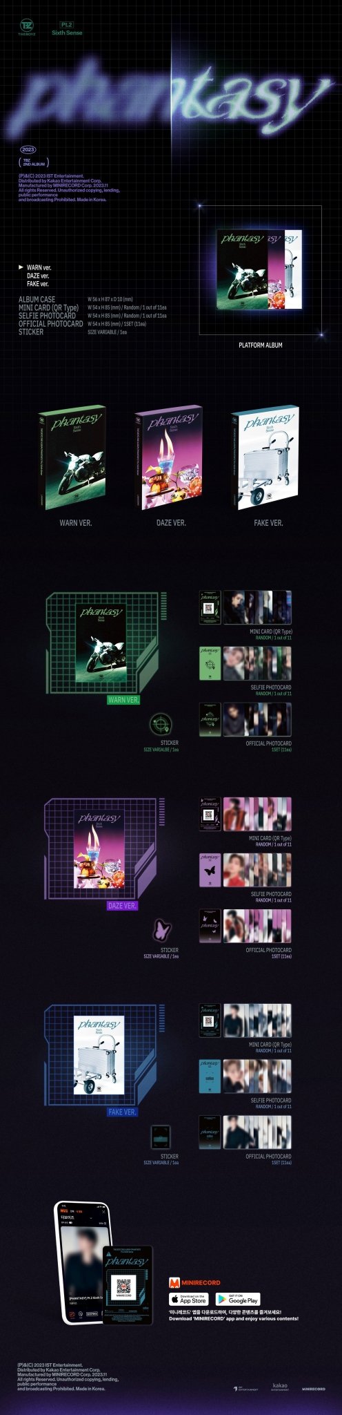 THE BOYZ 2nd Album Part.2 Phantasy_Pt.2 Sixth Sense (Platform Version) – album (WARN (GREEN) / / ) | HobiEgo