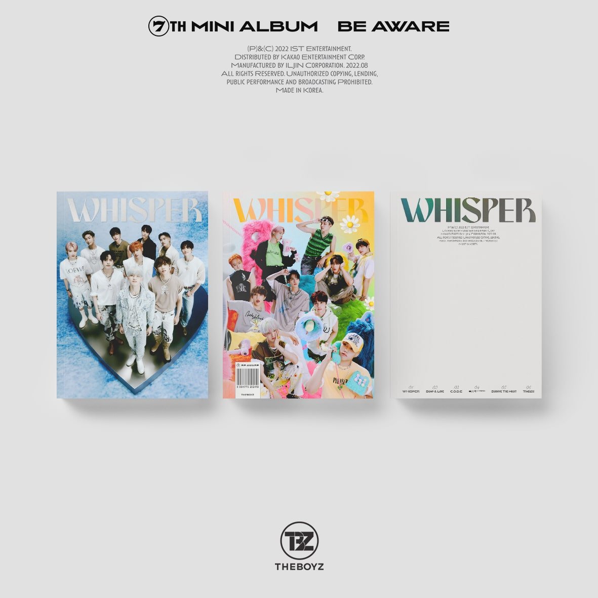 THE BOYZ 7th Mini Album BE AWARE – album (DENIAL (BLUE) / / ) | HobiEgo