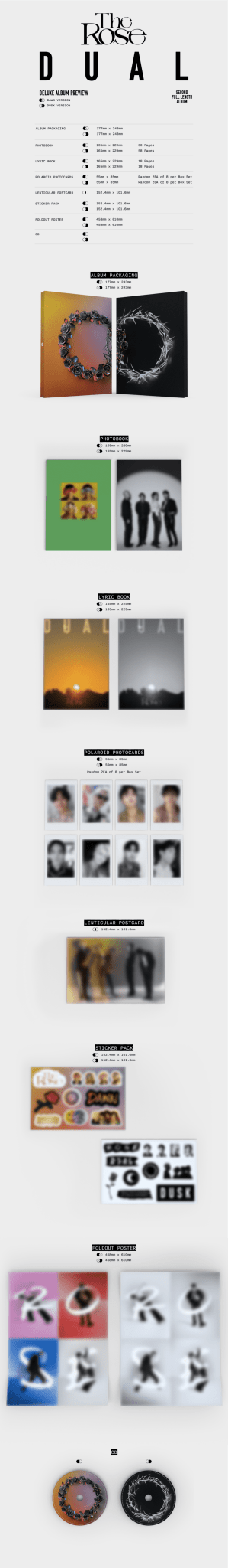 The Rose 2nd Full Album DUAL (Deluxe Box Album) – album (Dawn / / ) | HobiEgo