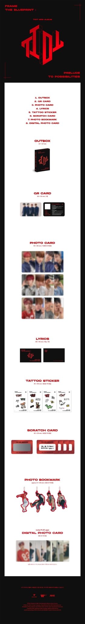 TIOT Pre - Debut Album Frame the Blueprint : Prelude to Possibilities (PLVE Version) – album ( / / ) | HobiEgo