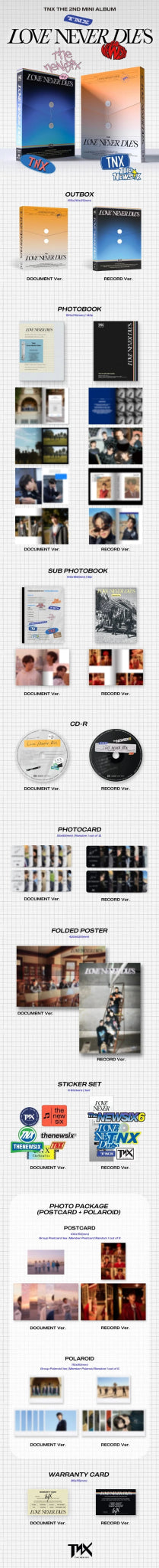 TNX 2nd MINI Love Never Dies – album (Document (ORANGE) / / ) | HobiEgo