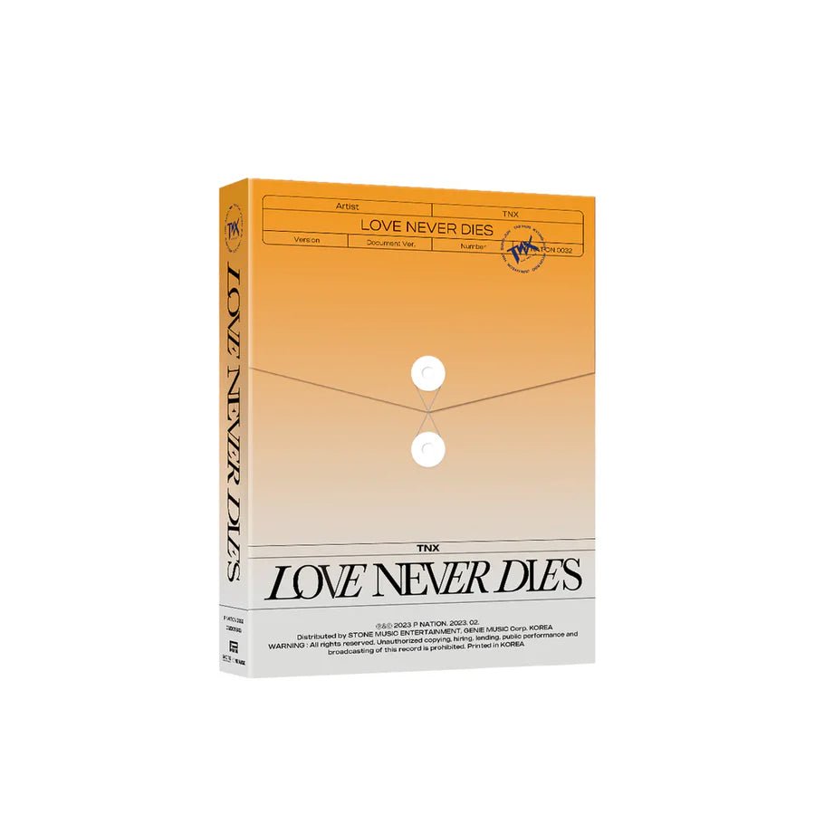 TNX 2nd MINI Love Never Dies – album (Document (ORANGE) / / ) | HobiEgo