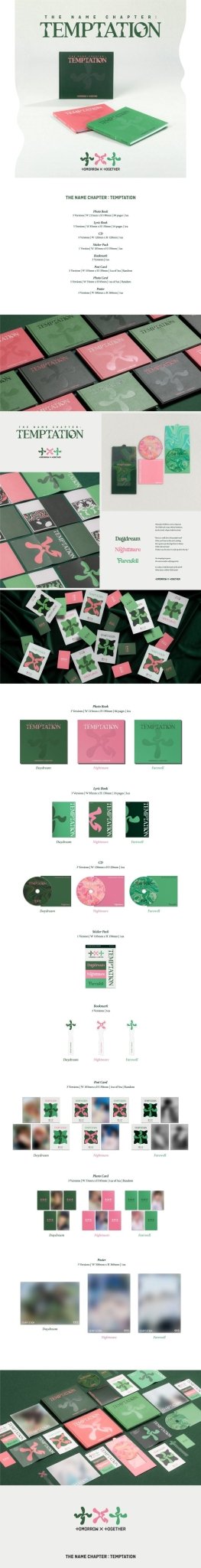 TOMORROW X TOGETHER 5th Mini Album THE NAME CHAPTER: TEMPTATION – album (Daydream (DARK GREEN) / / ) | HobiEgo