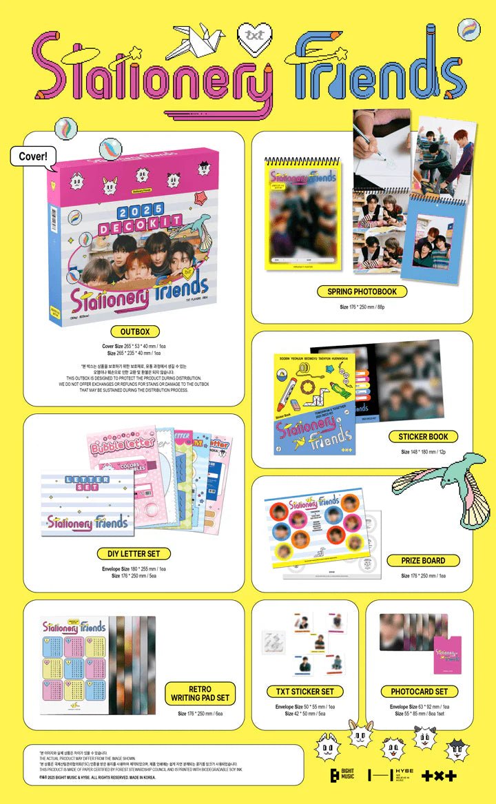 TOMORROW X TOGETHER Stationary Friends 2025 DECO KIT – Merchandise ( / / ) | HobiEgo