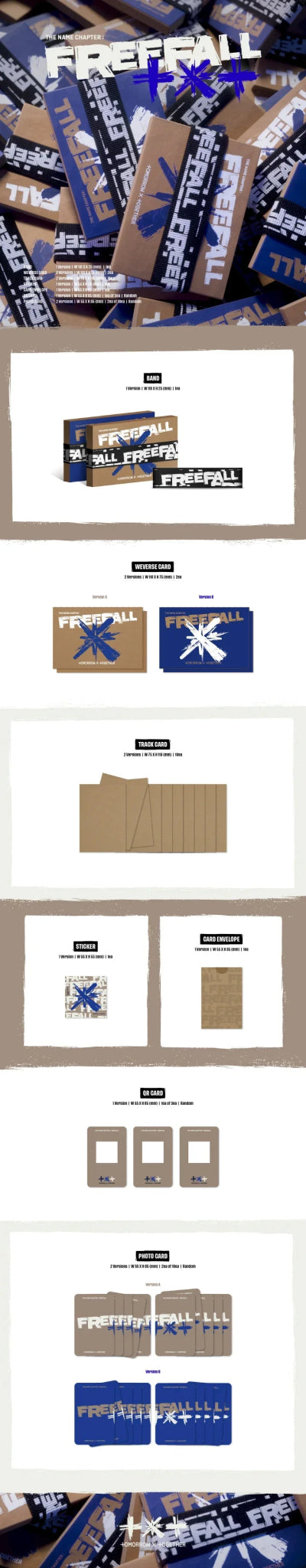 TOMORROW X TOGETHER The Name Chapter: FREEFALL (Weverse Albums Version) – album (A (BROWN) / / ) | HobiEgo