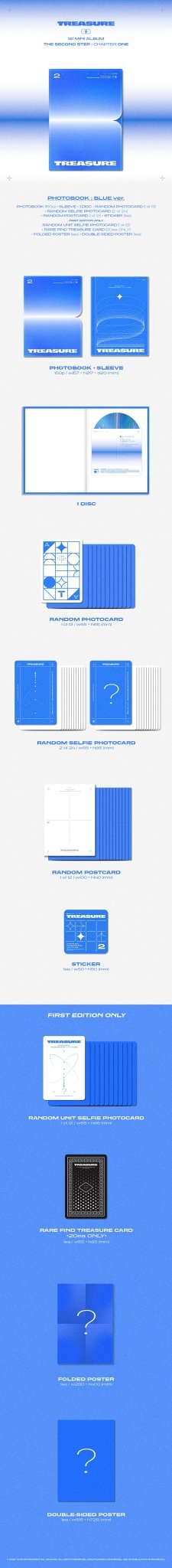 TREASURE 1st Mini Album THE SECOND STEP : CHAPTER ONE – album (Blue / / ) | HobiEgo