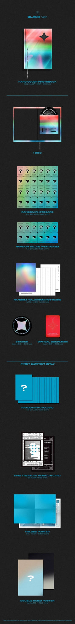 TREASURE 1st Single THE FIRST STEP : CHAPTER ONE – album (Black / / ) | HobiEgo