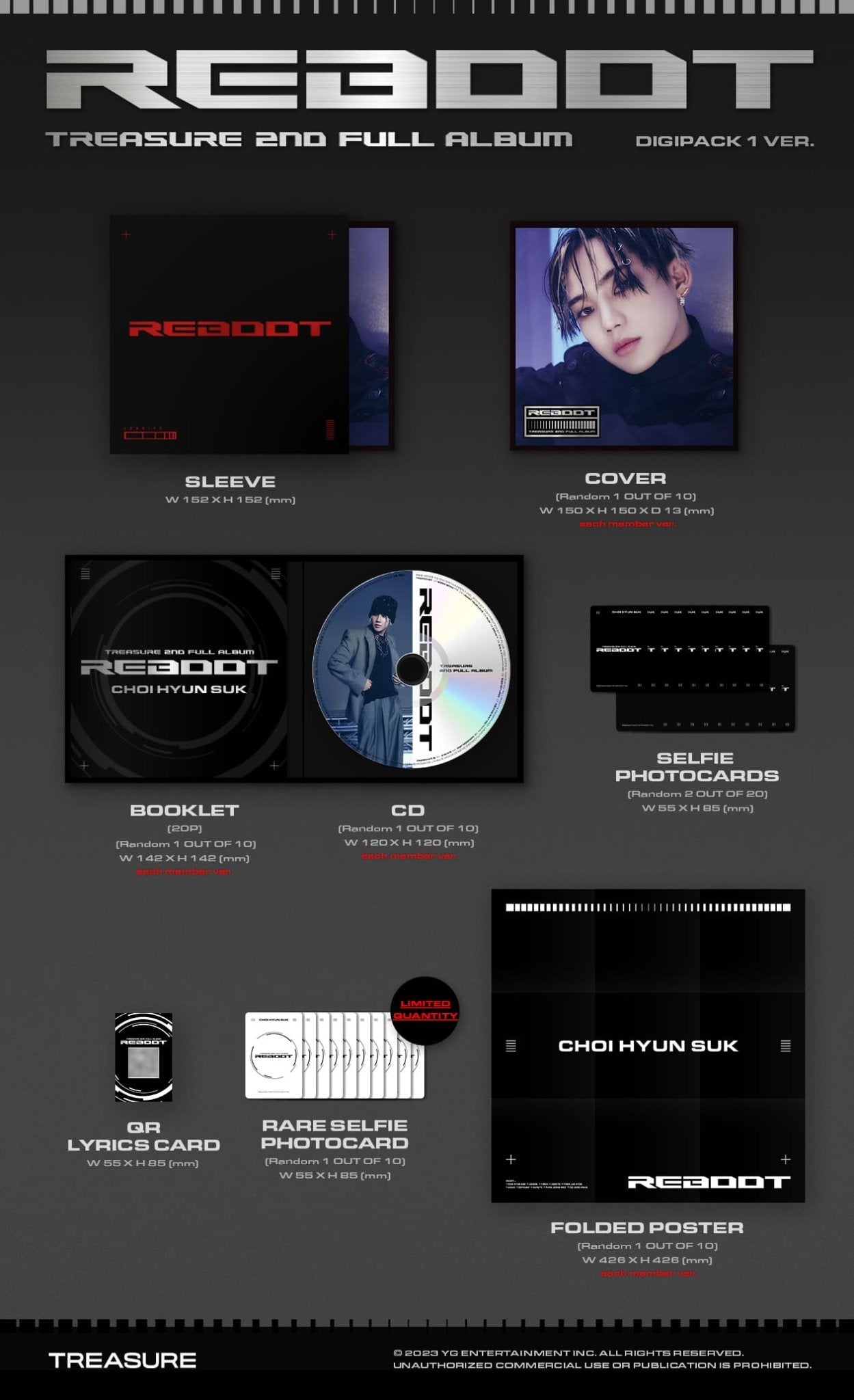 TREASURE 2nd Full Album REBOOT (Digipack Version) – album ( / / ) | HobiEgo