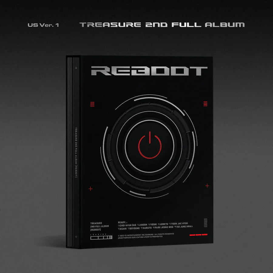 TREASURE 2nd Full Album REBOOT – album (1 (BLACK) / / ) | HobiEgo