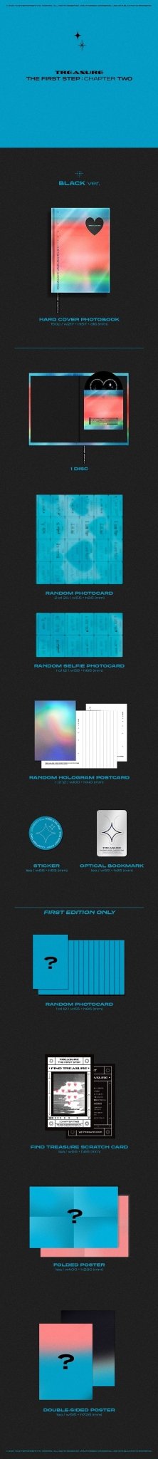 TREASURE 2nd Single THE FIRST STEP : CHAPTER TWO – album (Black / / ) | HobiEgo