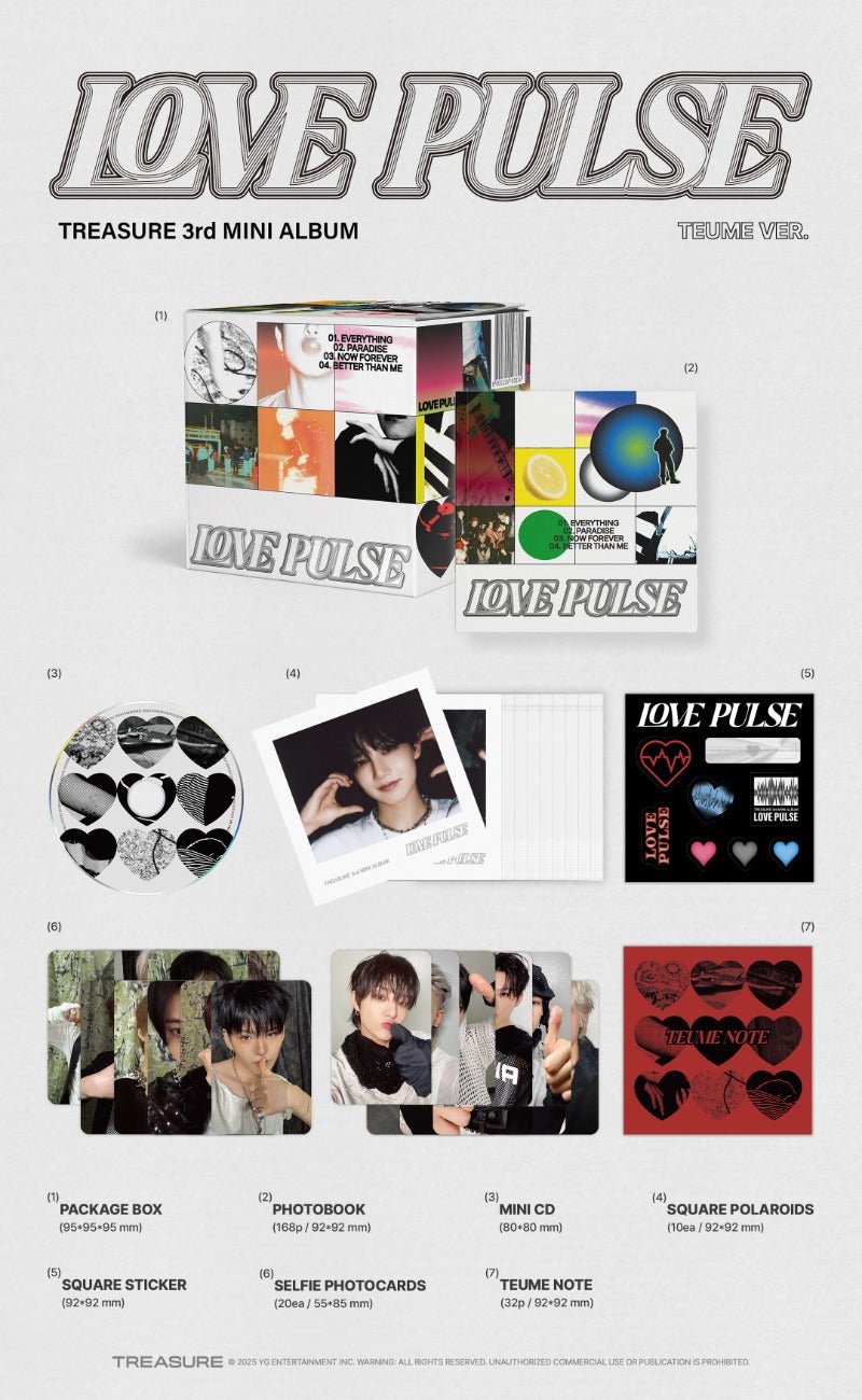 TREASURE 3rd Mini Album LOVE PULSE (TEUME Version) – album ( / / ) | HobiEgo