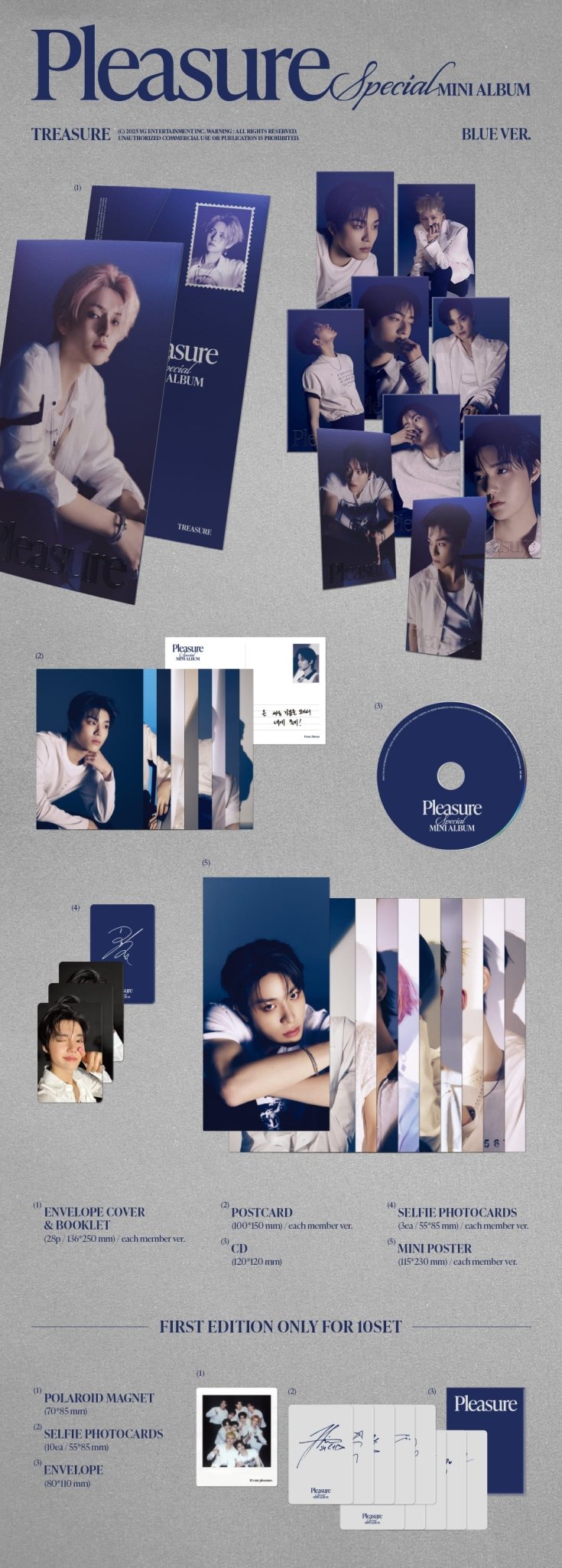 TREASURE Special Mini Album PLEASURE (BLUE Version) – album (Choi Hyunsuk / / ) | HobiEgo