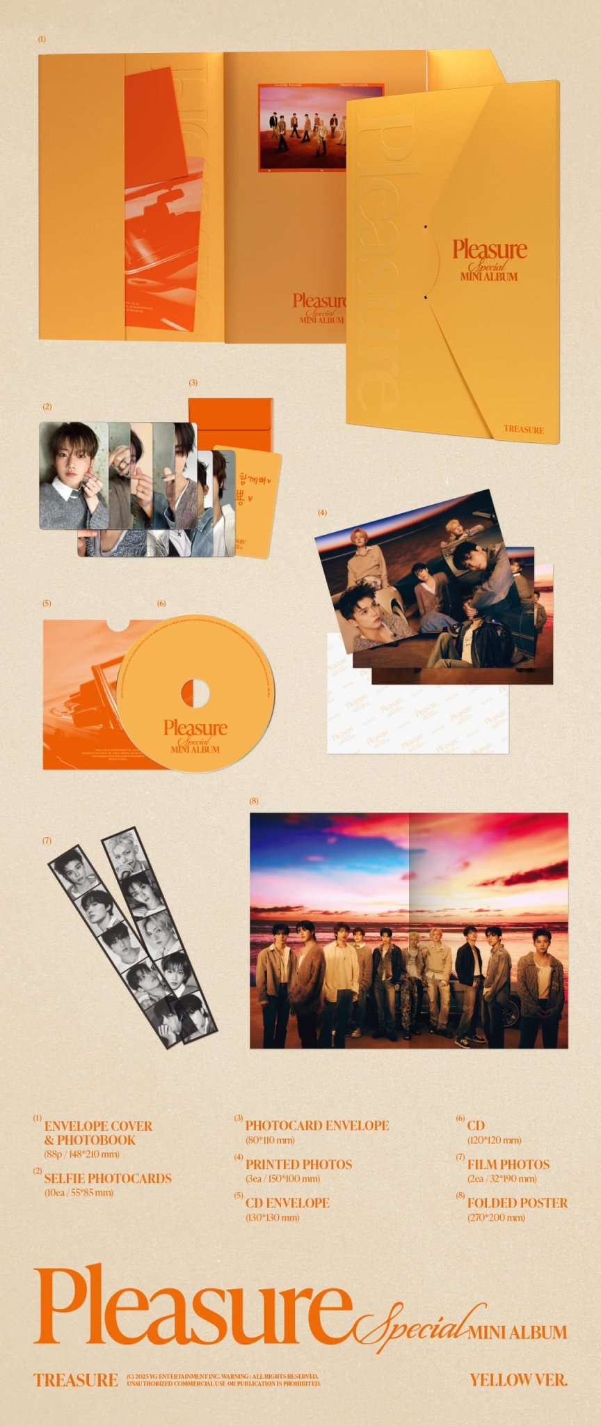 TREASURE Special Mini Album PLEASURE – album (YELLOW / / ) | HobiEgo