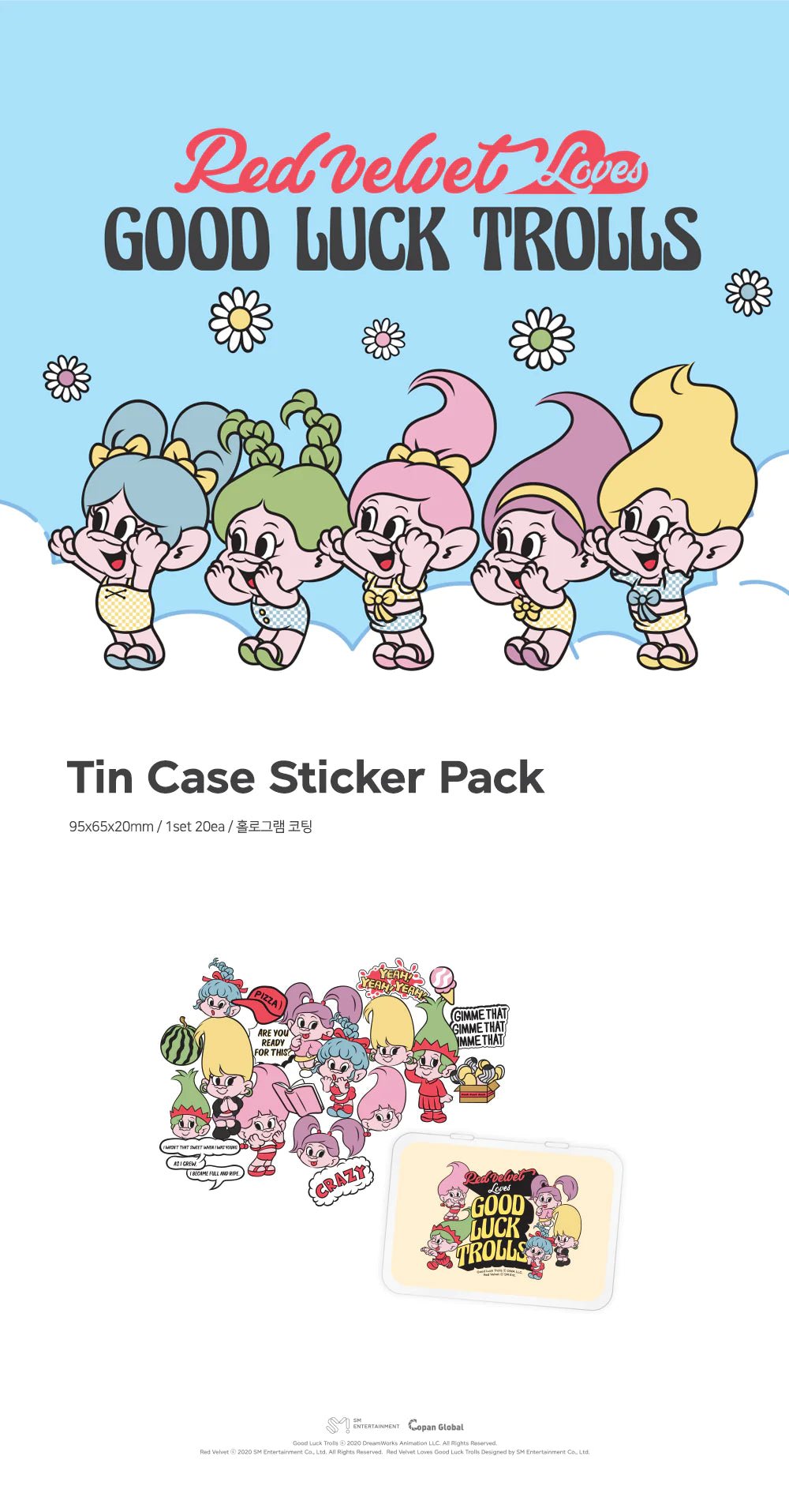 RED VELVET  Tin Case Sticker Pack Trolls Pop-Up Store