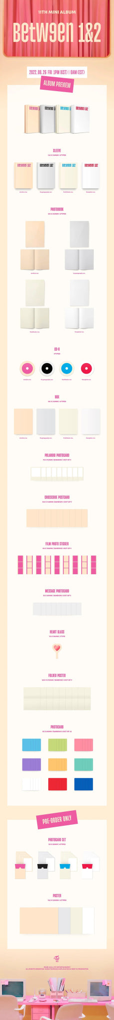 TWICE 11th Mini Album BETWEEN 1&2 – album (Archive (PINK) / / ) | HobiEgo