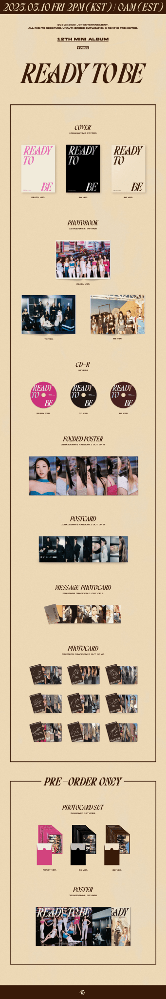 TWICE 12th Mini Album READY TO BE – album (Ready (PINK) / / ) | HobiEgo