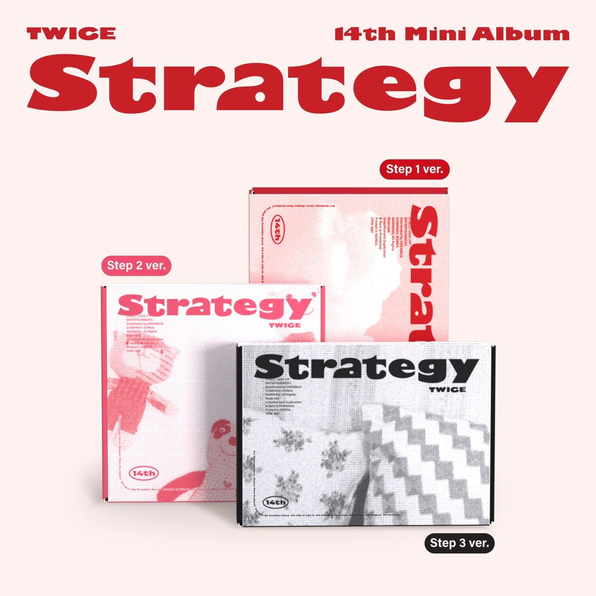 TWICE 14th Mini Album STRATEGY – album (Step 1 (RED) / / ) | HobiEgo