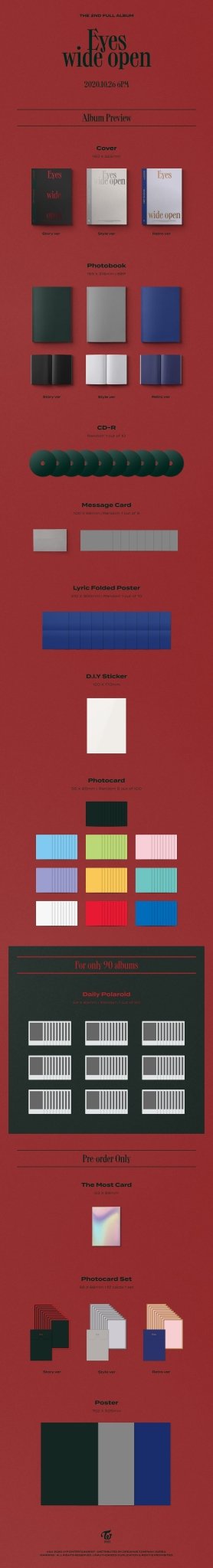 TWICE 2nd Album Eyes wide open – album (Story (BLACK) / / ) | HobiEgo