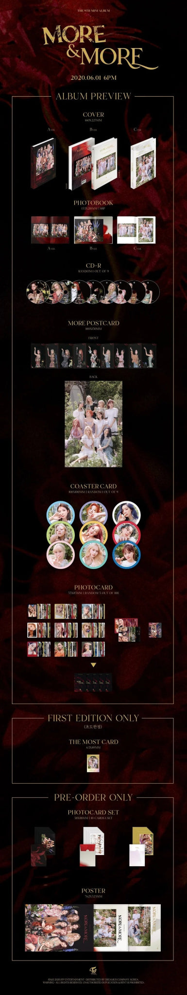 TWICE 9th Mini Album MORE & MORE – album (A (BLACK) / / ) | HobiEgo
