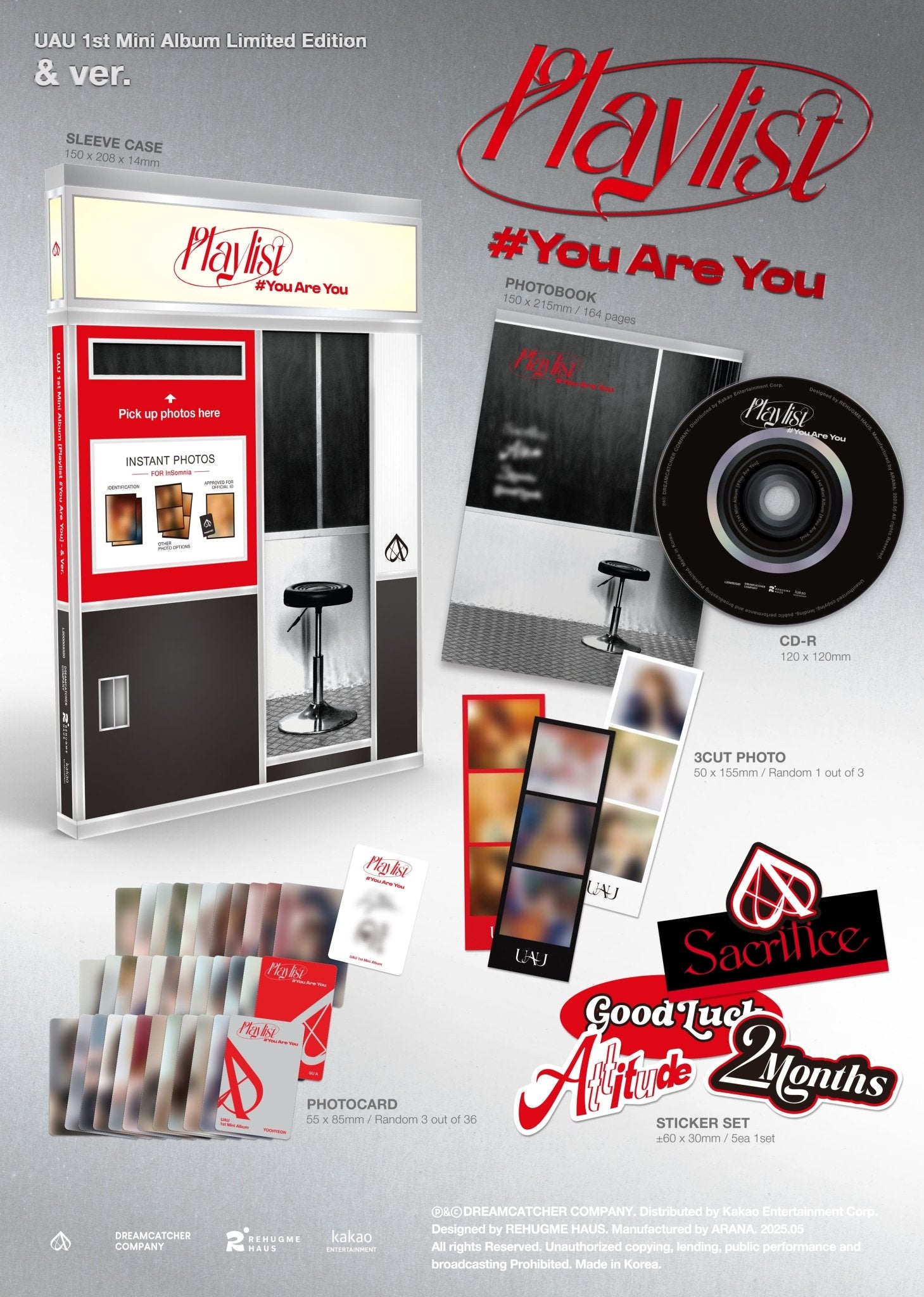UAU 1st Mini Album Playlist You Are You (& Limited Version) – album  ( / / ) | HobiEgo K - pop Shop
