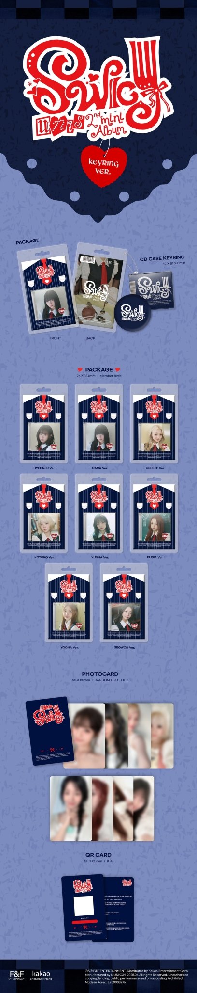 UNIS 2nd Mini Album SWICY (Keyring Version) – album (Hyeonju / / ) | HobiEgo