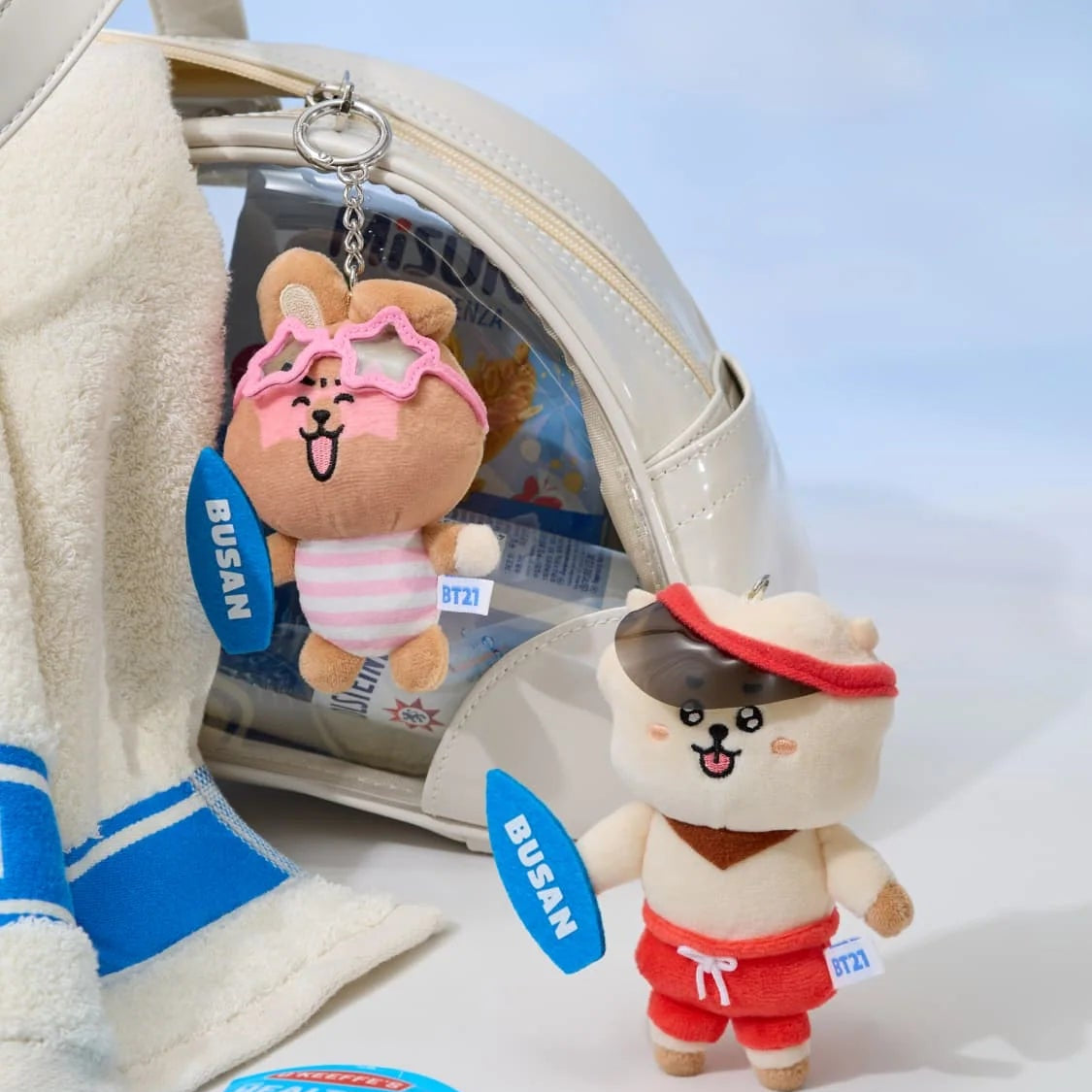 BT21 Busan Vacation Doll Keyring