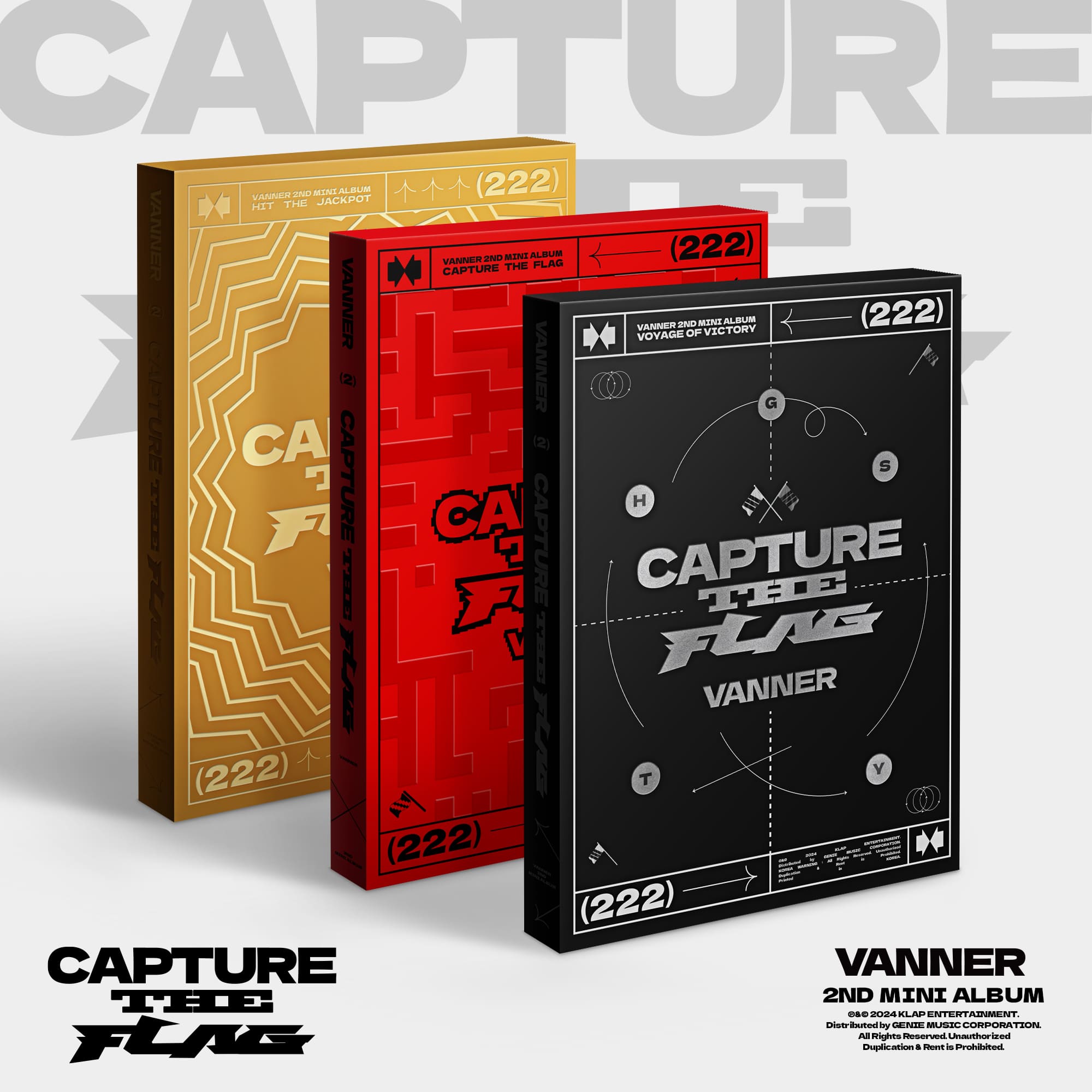 VANNER 2nd Mini Album CAPTURE THE FLAG – album (VOYAGE OF VICTORY (Black) / / ) | HobiEgo