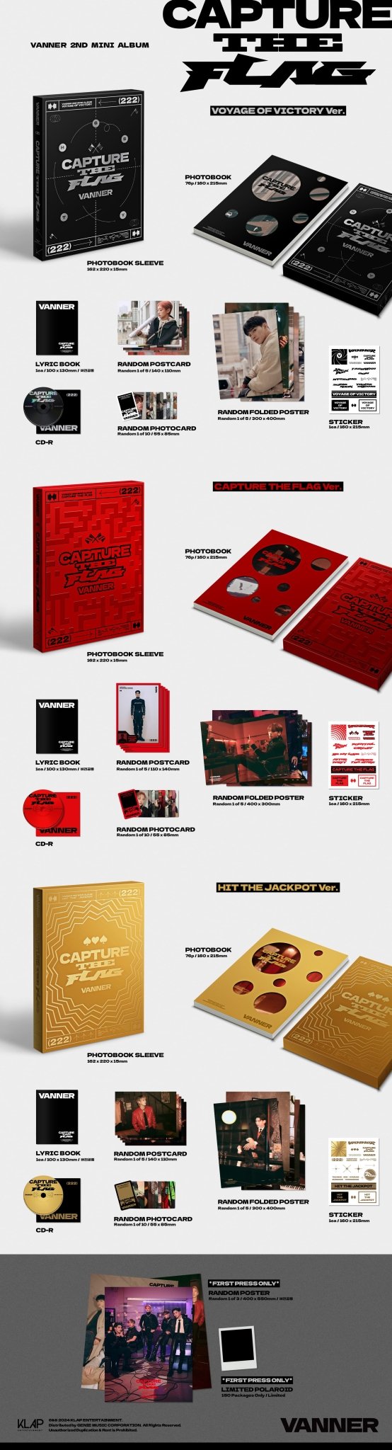 VANNER 2nd Mini Album CAPTURE THE FLAG – album (VOYAGE OF VICTORY (Black) / / ) | HobiEgo