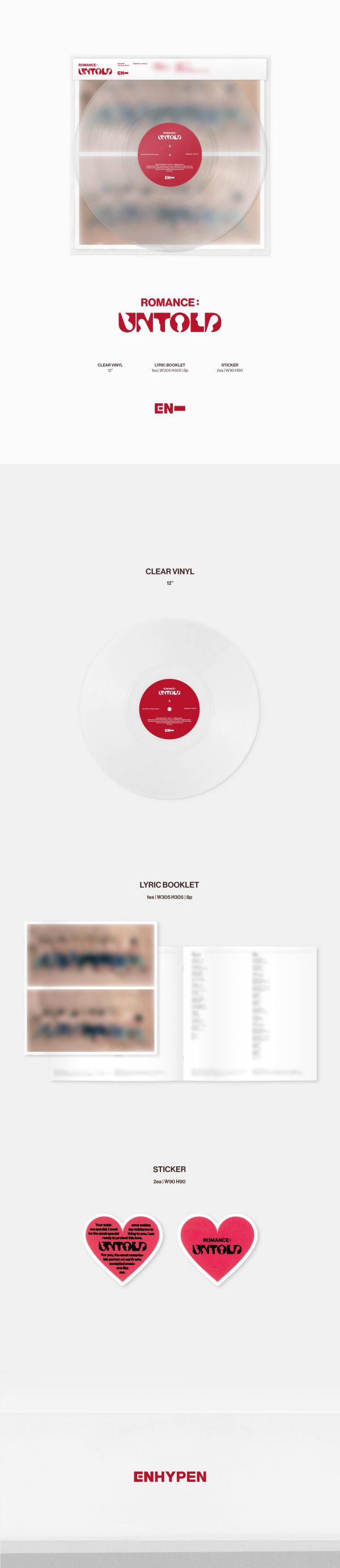 ENHYPEN 2nd Album ROMANCE : UNTOLD (Vinyl Version)