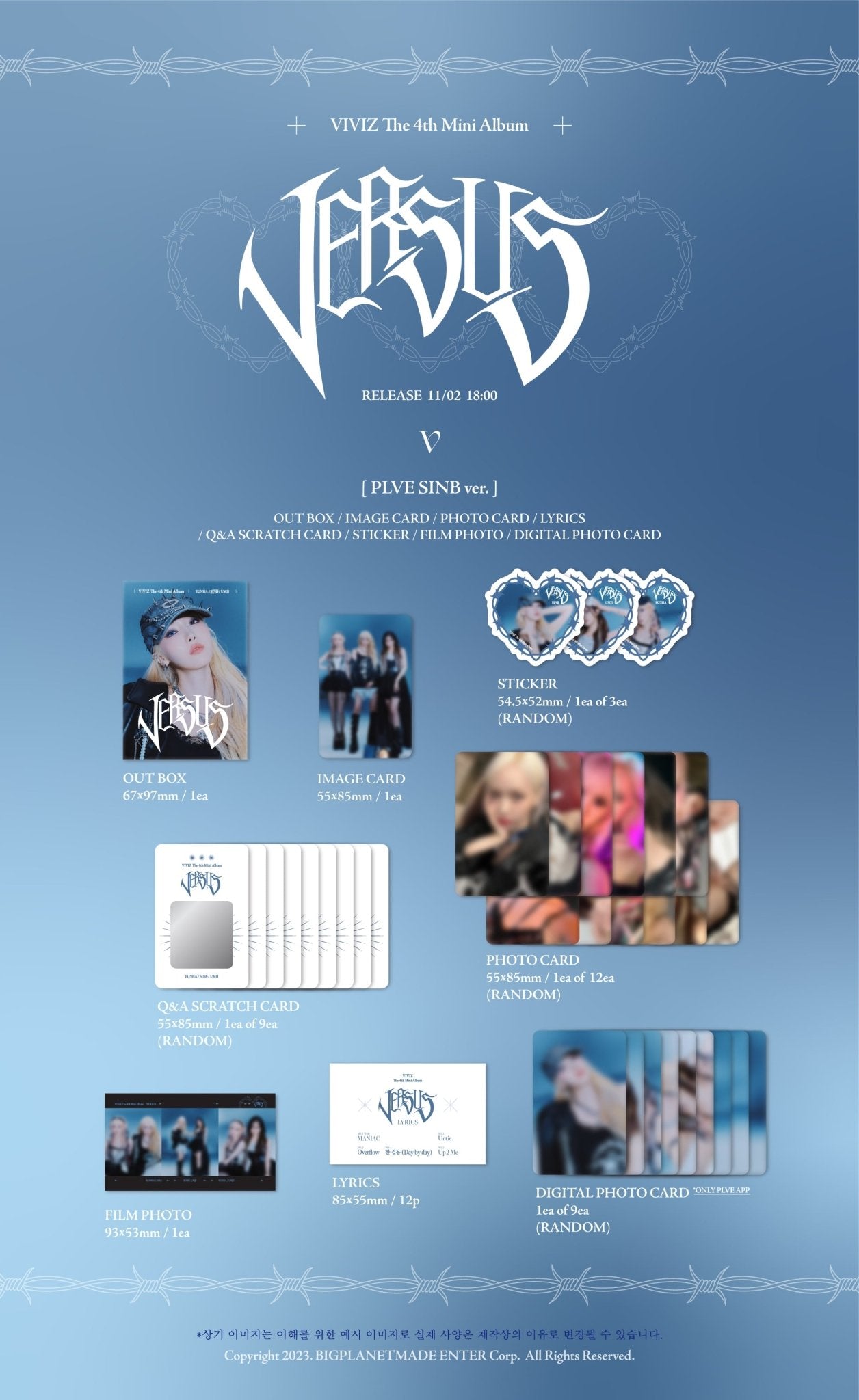 VIVIZ 4th Mini Album VERSUS (PLVE Version) – album (SinB / / ) | HobiEgo