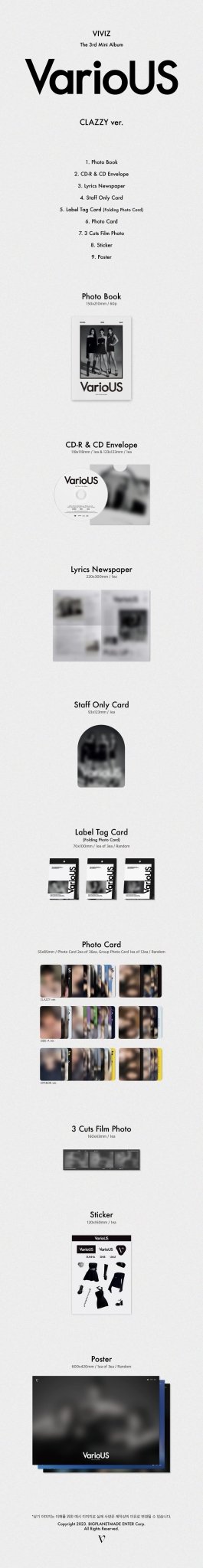 VIVIZ The 3rd Mini Album VarioUS (Photobook Version) – Photo Book (OFF&ON / / ) | HobiEgo