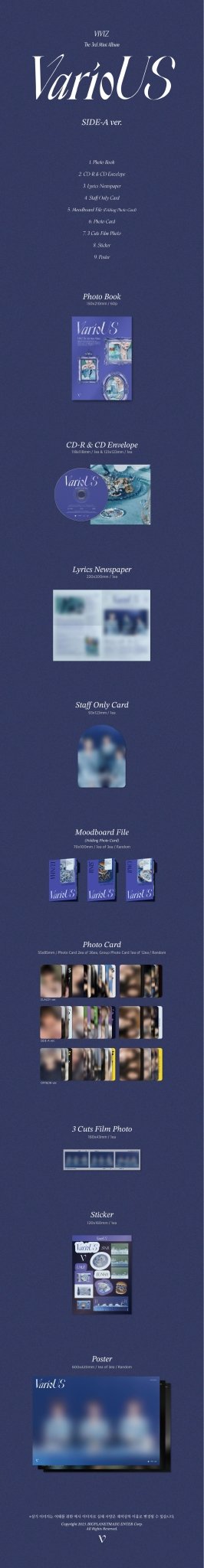 VIVIZ The 3rd Mini Album VarioUS (Photobook Version) – Photo Book (OFF&ON / / ) | HobiEgo
