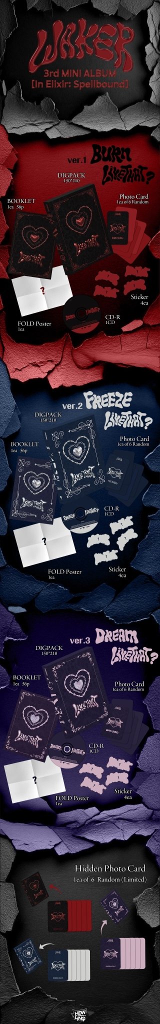 WAKER In Elixir: Spellbound – album 8809957312332 (Burn Like That (RED) / / ) | HobiEgo K - pop Shop