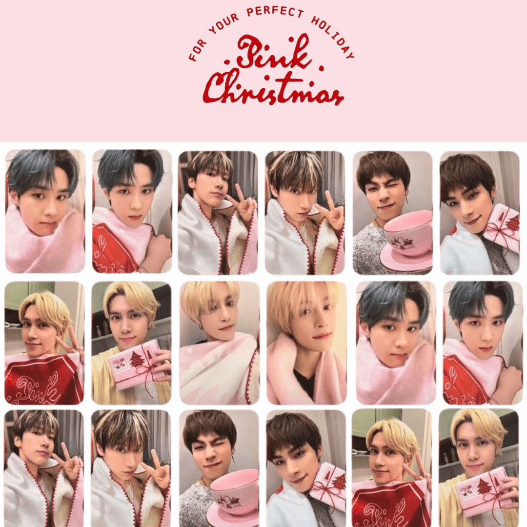 WayV 2024 Pink Christmas Photocards – Photocards (Kun 1 / / ) | HobiEgo