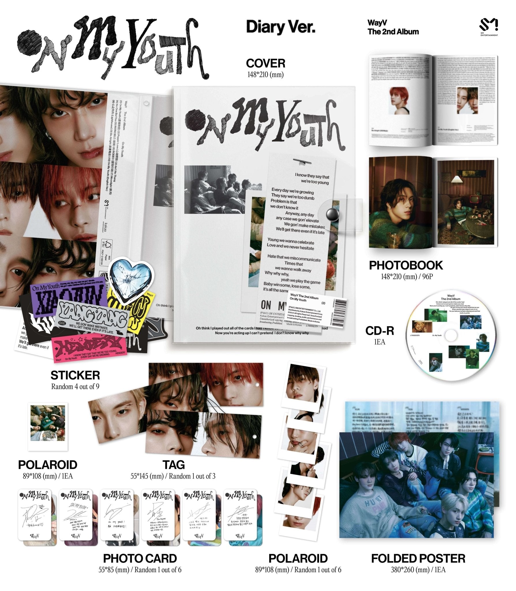 WayV 2nd Full Album On My Youth (Diary Version) – album ( / / ) | HobiEgo