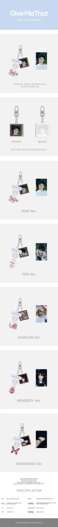 WayV 5th Mini Album Give Me That Acrylic Keyring – merch  (Kun / / ) | HobiEgo K - pop Shop