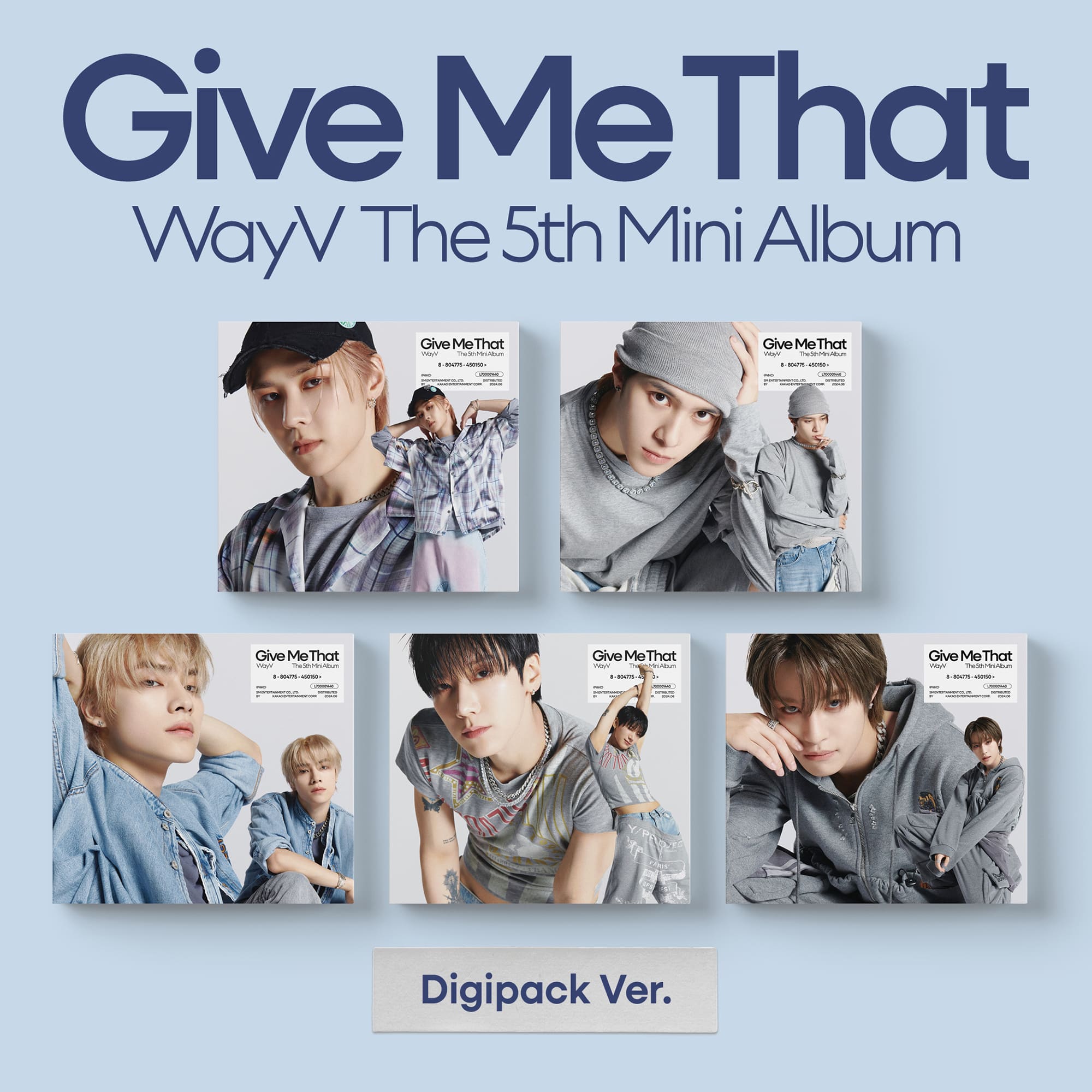 WayV 5th Mini Album Give Me That (Digipack Version) – album (Kun / / ) | HobiEgo
