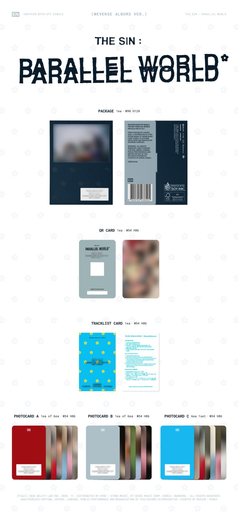 PRE-ORDER ENHYPEN THE SIN : PARALLEL WORLD (Weverse Albums Version)