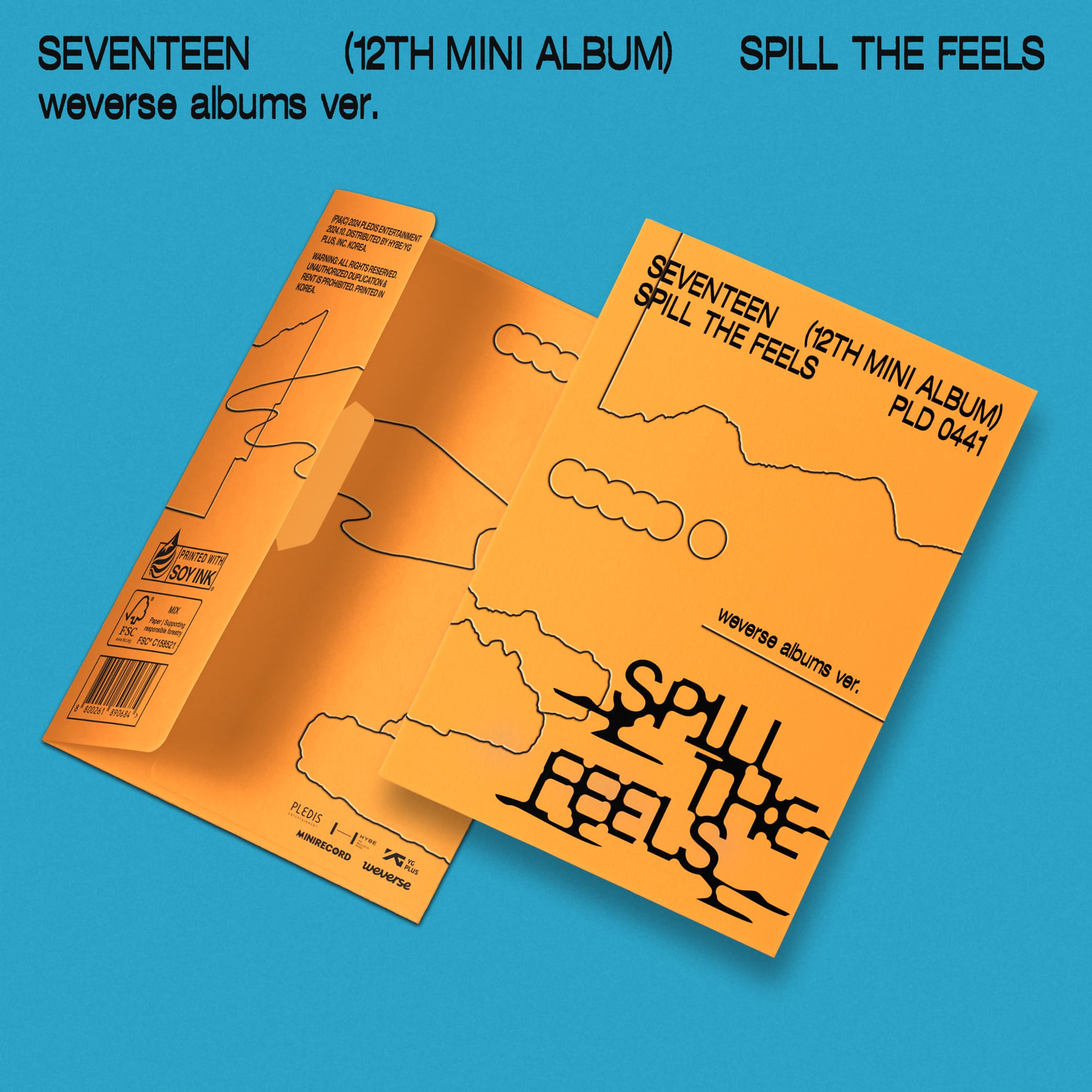 SEVENTEEN 12th Mini Album SPILL THE FEELS (Weverse Albums Version) + POB Postcard