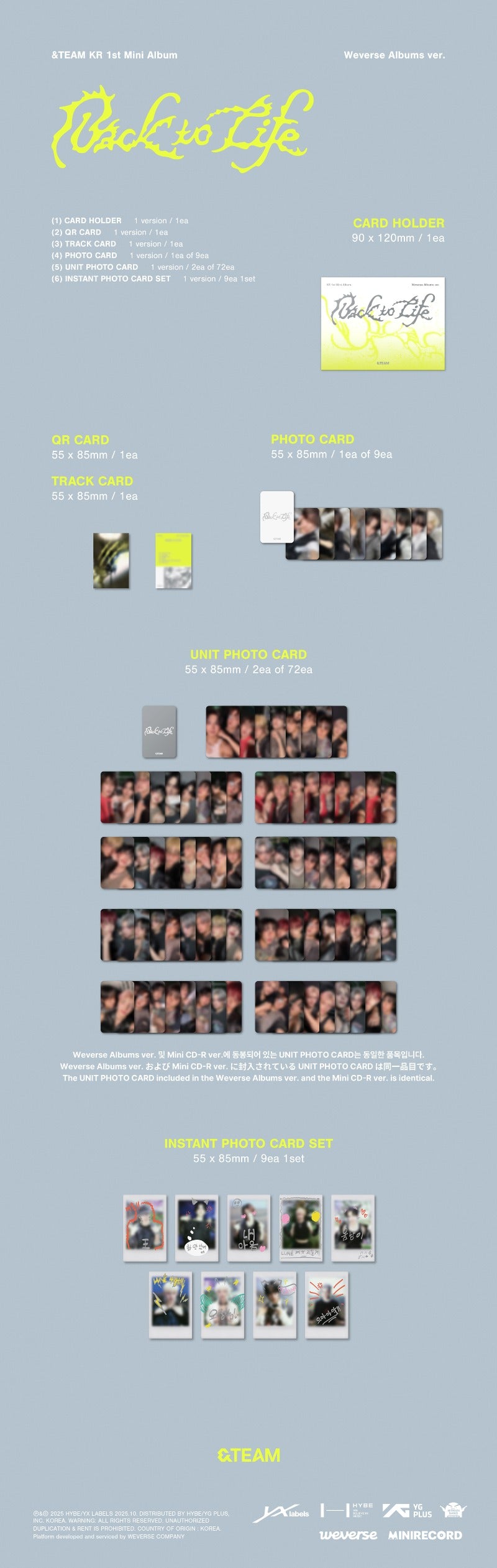 PRE-ORDER &Team Back To Life (Weverse Version)