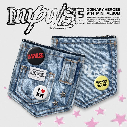 PRE-ORDER Xdinary Heroes 9th Mini Album IMPULSE DENIM POUCH Version